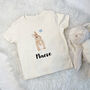 Kids Personalised Illustrated Bunny T Shirt, thumbnail 4 of 6