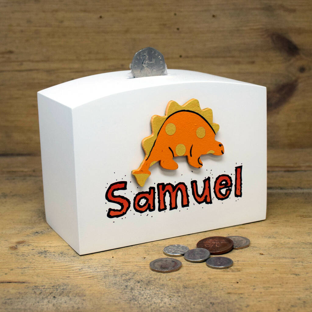 Personalised Dinosaur Money Box, 1 of 2