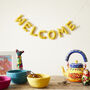 Fair Trade Letter Garland Welcome Eco Felt Decor 95cm, thumbnail 1 of 9