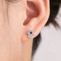 Sterling Silver Hamsa Hand Stud Earrings, thumbnail 4 of 11