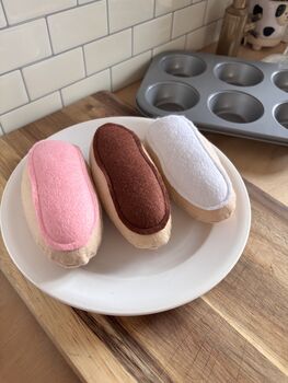 Set Of Three Pretend Play Felt Food Iced Buns, 2 of 4