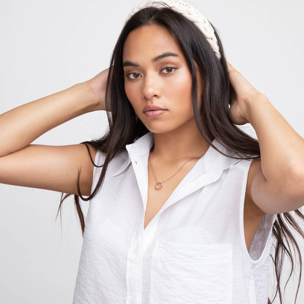 Personalised Interlocked Love Heart Necklace With Names By Florence London