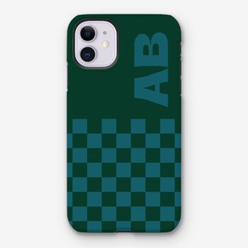 Personalised Checkerboard Initial Phone Case, 8 of 12