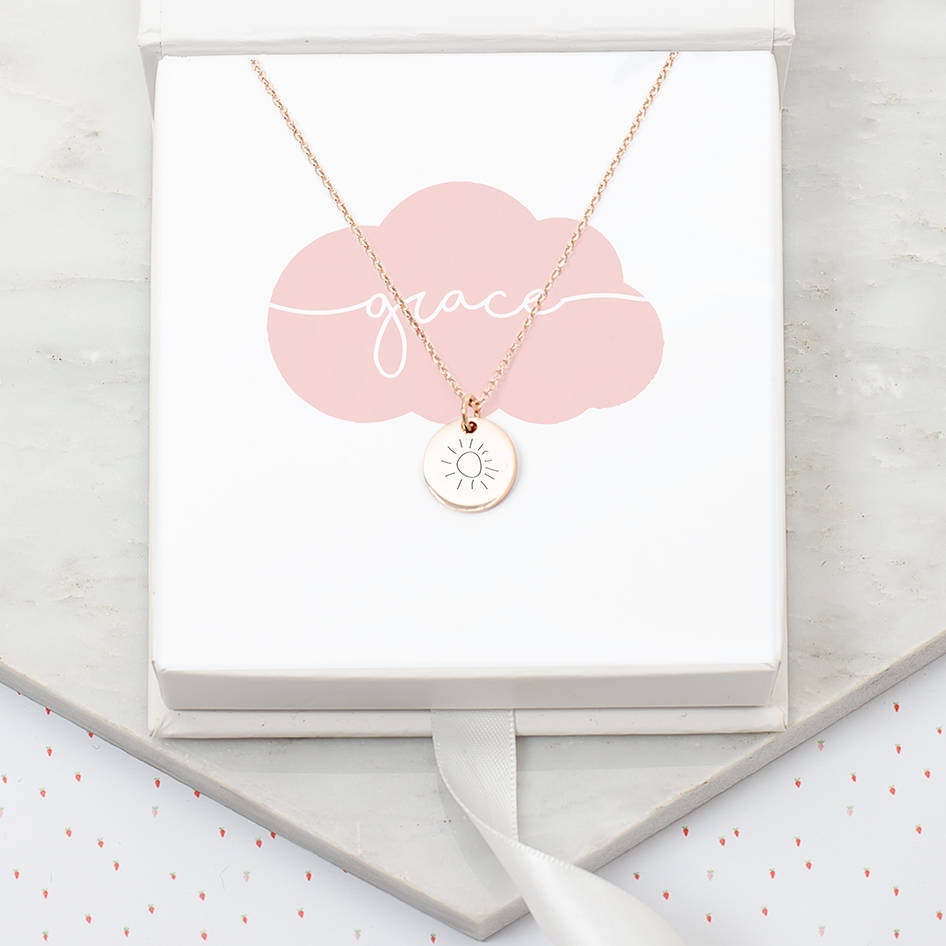 Sterling Silver Illustrated Personalised Necklace By Mini Bloom