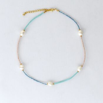 Santorini Pearl And Beaded Necklace, 6 of 9
