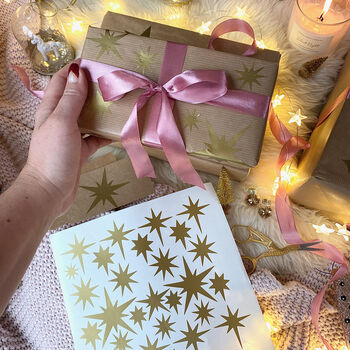 Cluster Star Christmas Gift Stickers, 4 of 7