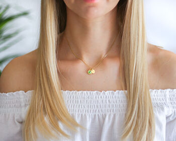 Personalised Birthday Necklace For Her Birthstone And Initial Gift, 2 of 8