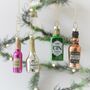 Set Of Four Christmas Bottle Tree Decorations, thumbnail 1 of 2