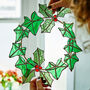 Stained Glass Holly And Ivy Wreath, thumbnail 1 of 1