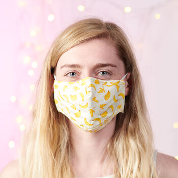Banana Pattern Cotton Adult Face Mask, 2 of 4