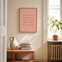 Listen Here You Fucker, Stop Caring What Other People Think Wall Print | Red Orange And Peach, thumbnail 2 of 5