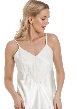 English Made Ivory Bridal Satin Lace Camisole Set With French Knickers Ladies Size 8 To 28 UK, 3 of 9