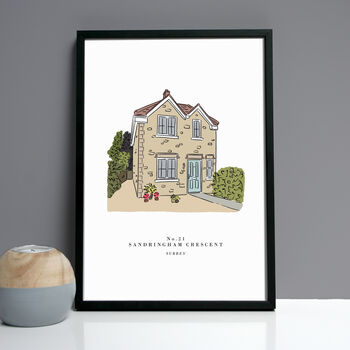 Personalised Colour House Portrait Print, 3 of 5