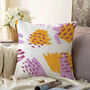 Abstract Cushion Cover With Yellow And Pink Pattern, thumbnail 1 of 4
