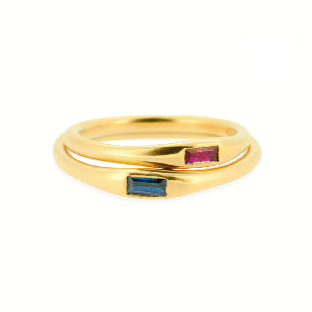 ruby ring with baguettes