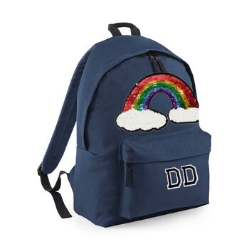 Personalised Reversible Sequin Rainbow Backpack, 4 of 11