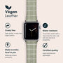 Chalk Grid Vegan Leather Apple Watch Band, thumbnail 2 of 6