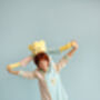 Ren Hug Me Boys Pyjama Set With Matching Mega Size Teddy Bear, thumbnail 2 of 6