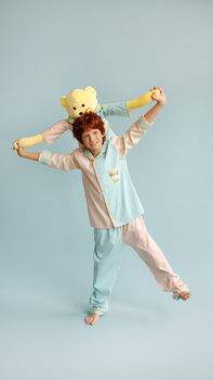 Ren Hug Me Boys Pyjama Set With Matching Mega Size Teddy Bear, 2 of 6