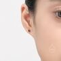 Tiny Black Cz Marquise Screw Back Earrings, thumbnail 4 of 10
