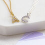 June Birthstone Initial Necklace, thumbnail 6 of 8