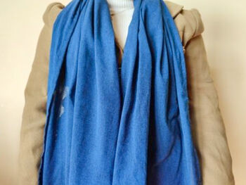 Nepali Cotton Scarf, Blue, Ethically Handmade, 2 of 6