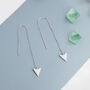 Sterling Silver Arrowhead Threader Earrings, thumbnail 1 of 12
