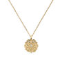 Chunky 14 K Gold Lotus Necklace, thumbnail 2 of 9