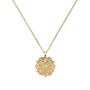 Chunky 14 K Gold Lotus Necklace, thumbnail 4 of 7