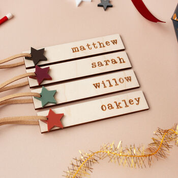 Christmas Star Personalised Tag Place Setting, 7 of 7