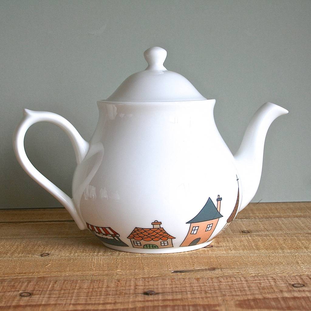 personalised family new home teapot by sparkle ceramics