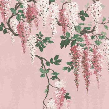 Wisteria Botanical Pink Bloom Mural, 2 of 2