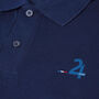 Organic Cotton Endurance Motorsport Navy Polo Shirt, thumbnail 3 of 6