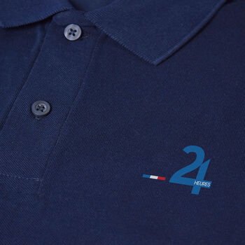 Organic Cotton Endurance Motorsport Navy Polo Shirt, 3 of 6