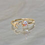 Gold Vermeil Moon And Star Moonstone Ring, thumbnail 1 of 7