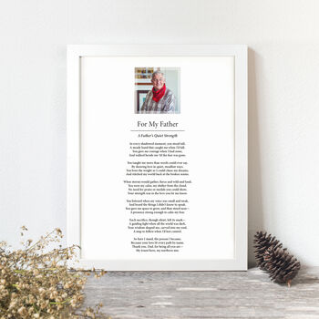 For My Father Personalised Photo Poem Print, 5 of 8