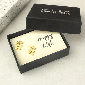 60th Birthday A Leaf For Every Decade Earrings, 4 of 8