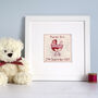 Personalised New Baby Girl Embroidered Picture Gift, thumbnail 1 of 12