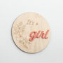 Personalised Baby Girl Announcement Plaque Acrylic, thumbnail 5 of 7
