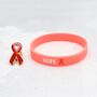 Red Awareness Ribbon Bracelet Wristband, thumbnail 3 of 9