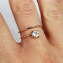 Rose Gold Faceted Rainbow Moonstone Ring, thumbnail 4 of 5