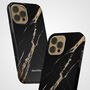 Black Lightning Marble Tough Case For iPhone, thumbnail 4 of 4