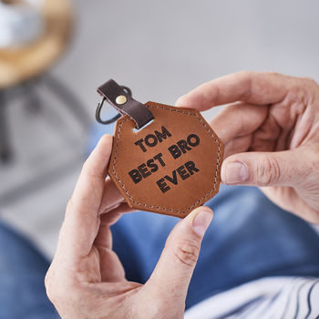 Personalised Message Leather Key Ring, 5 of 9