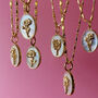 Language Of Flowers Pearl And Gold Plate Necklace, thumbnail 1 of 12