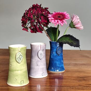 30th Birthday Anniversary Handmade Vase With Ceramic Tag, 4 of 8