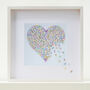 Elegant Multicoloured Framed 3D Butterfly Heart Artwork, thumbnail 1 of 3