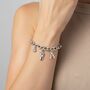 Charm Builder™ Silver Chunky Oval Chain Multi Charm Bracelet, thumbnail 1 of 9