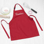 Personalised Children's Red Waterproof Apron, thumbnail 4 of 10