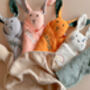 Bunny Muslin New Baby Gift Set In Keepsake Box, thumbnail 7 of 12