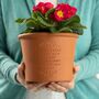 Engraved Message Round Plant Pot, thumbnail 1 of 6